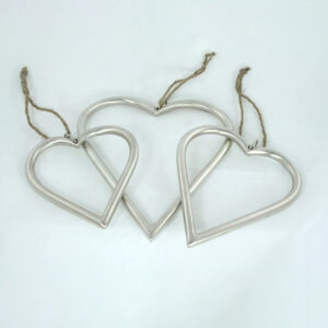 Wire Heart Nickel - Set/3