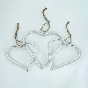 Wire Heart Polished - Set/3