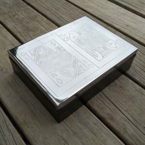 Black Timber Box Of Cards x2
