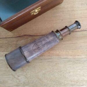 Lg Brass Telescope In Timber Box
