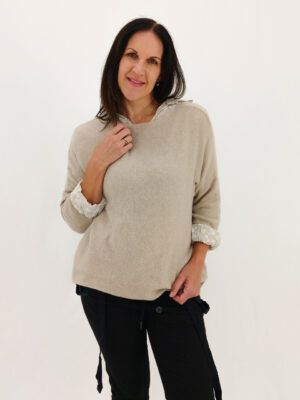 Donatella Mohair Knit/Shirt Set