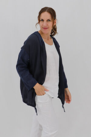 Roberta Eyelet Hooded Coat