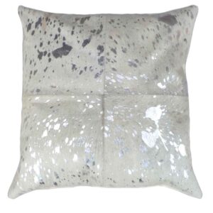Hide Cushion Sq White/Silver