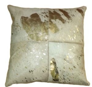 Hide Cushion Sq White/Gold