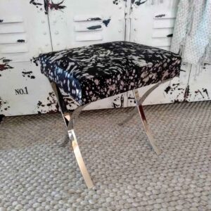 Tulsa Stool Hide Black/Silver