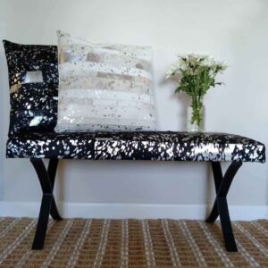 Chicago Stool Hide Black/Silver