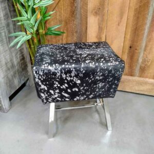 Reno Stool Hide Black/Silver