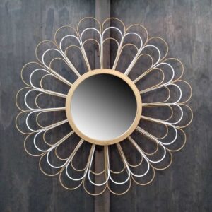 Metal Flower Mirror Rnd