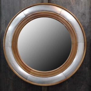 Timber/Aluminium Mirror Rnd