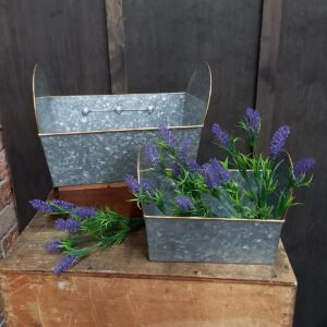 Planter Rectangle Galv. - Set/2