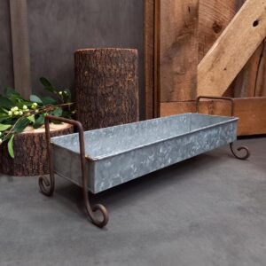 Rect Tray with Legs Galv.