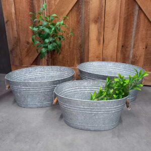 Oval Tub Galv. Swing Handles - Set/3
