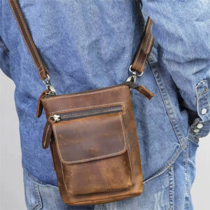 Poplar - Crazyhorse Leather Pouch - Brown