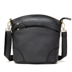 Lily - Leather Handbag - Black