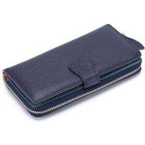 Moonflower - Leather Wallet - Blue