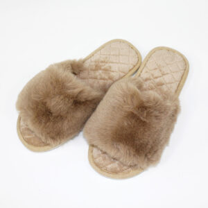 Classic Slide Plush Slippers - Caramel