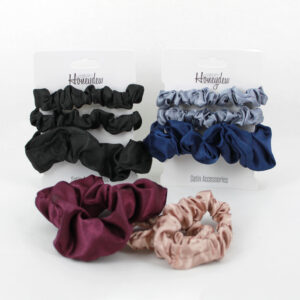3pk Honeydew Satin Scrunchies