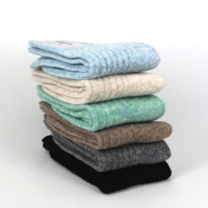 Honeydew Ribbed Wool Snuggle Socks