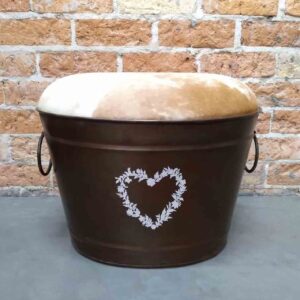 Detroit  Stool Tan Hide - Small