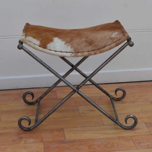 Logan Folding Stool - Caramel Hide