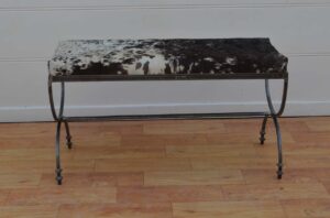Delaware Bench Seat - Black Hide