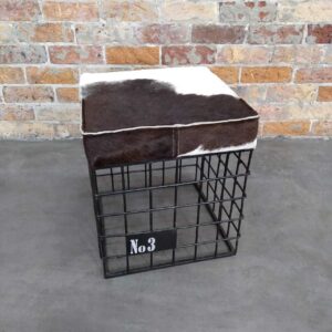 Virginia Wire Mesh/Hide Stool