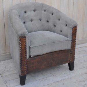 Atlanta Armchair - Leather/Canvas