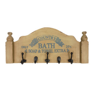 Wooden Bath Hanger - Antique Beige