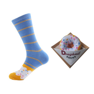 Bagged Doughnut Socks - Blue/Yellow 1pr