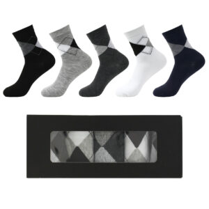 Argyle Pattern Boxed Socks 5pr