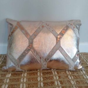 Cushion - Hide/Rose Gold Rect