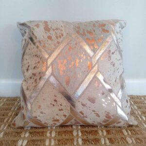 Cushion - Hide/Rose Gold Sq