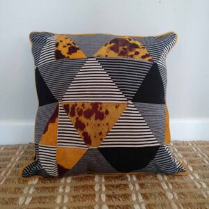 Cushion - Hide/Yellow/Grey Sq