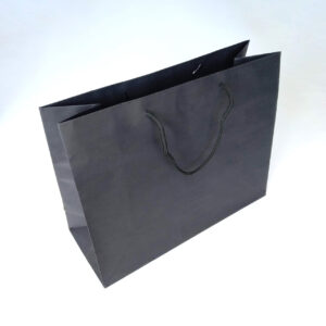 Large Gusseted Kraft Bag Black - Pack of 50