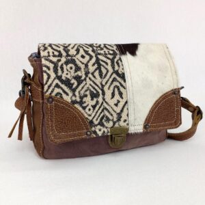 Poppy -  Hide/Canvas Crossbody Bag