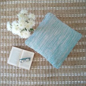 Cotton Cushion - Aqua