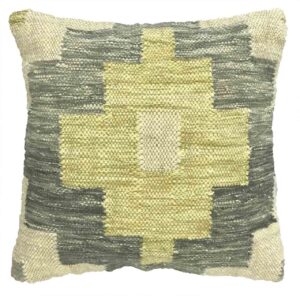 Wool Cushion - Yellow Geo