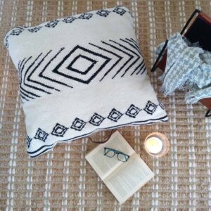 Floor Cushion - Black Geo