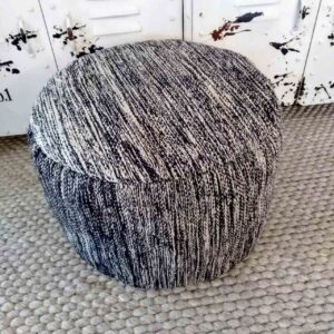 Cotton Pouff - Black