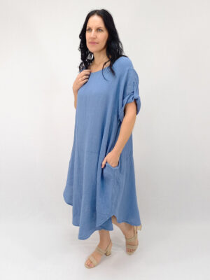 Zoe Curved Hem Dress - Basic