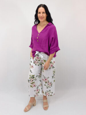Amelie Cropped Wide Leg Pant