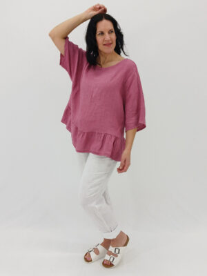 Silvana Ruffle Hem Blouse