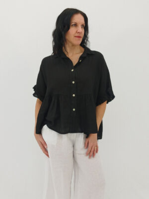 Alessia Ruffle Button-Up