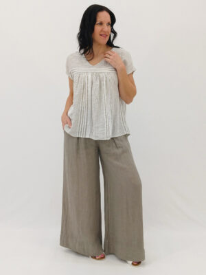 Lolita Gathered Blouse - Stripe