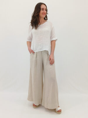 Marina Pleat Linen Pant