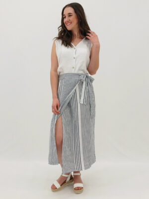 Adriana Wrap Skirt - Stripe