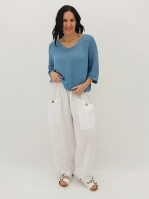 Martina Casual Cargo Pant XL - White