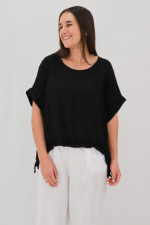 Lilla Scrunch Hem Blouse