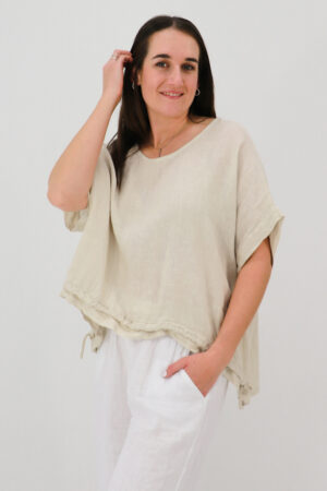 Lilla Scrunch Hem Blouse
