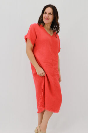 Isabella Frayed Shift Dress